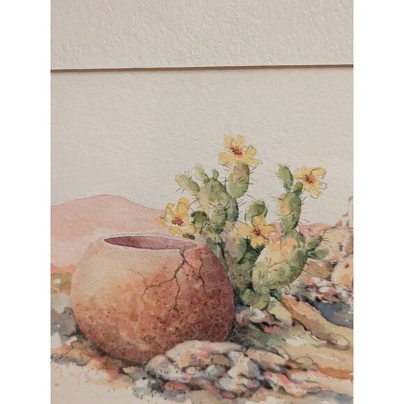 Watercolor Painting Signed By Faulkner With Copper Frame 10.5" X 8" - Picture 5 of 11